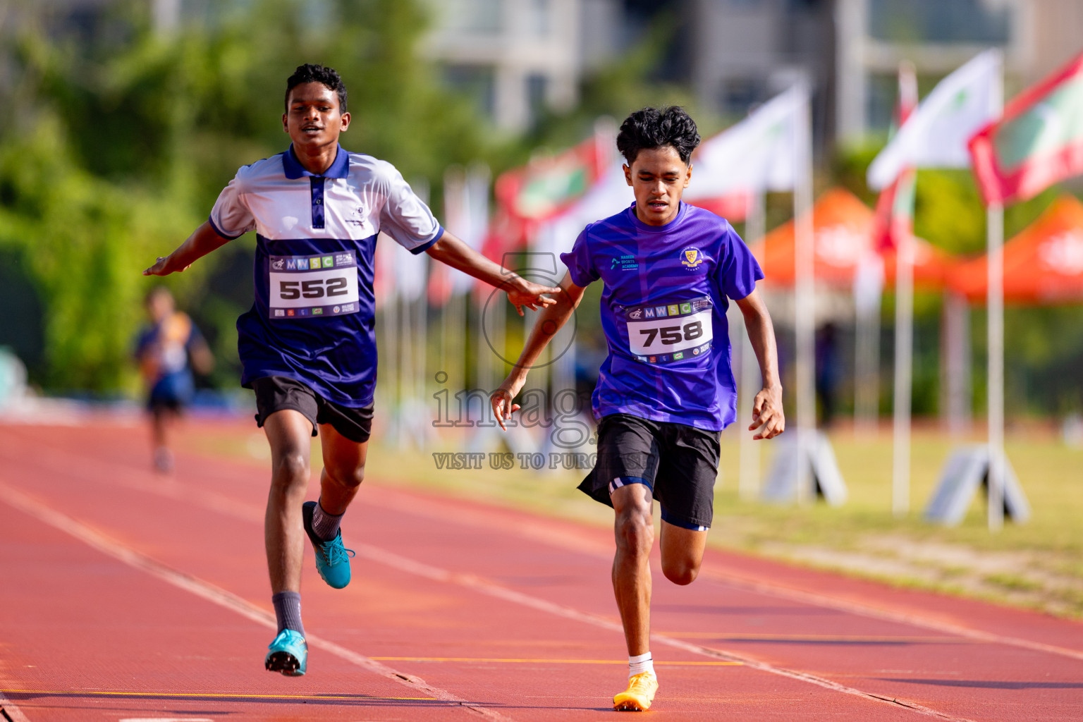 Day 3 of MWSC Interschool Athletics Championships 2024 held in Hulhumale Running Track, Hulhumale, Maldives on Monday, 11th November 2024. 
Photos by: Hassan Simah / Images.mv