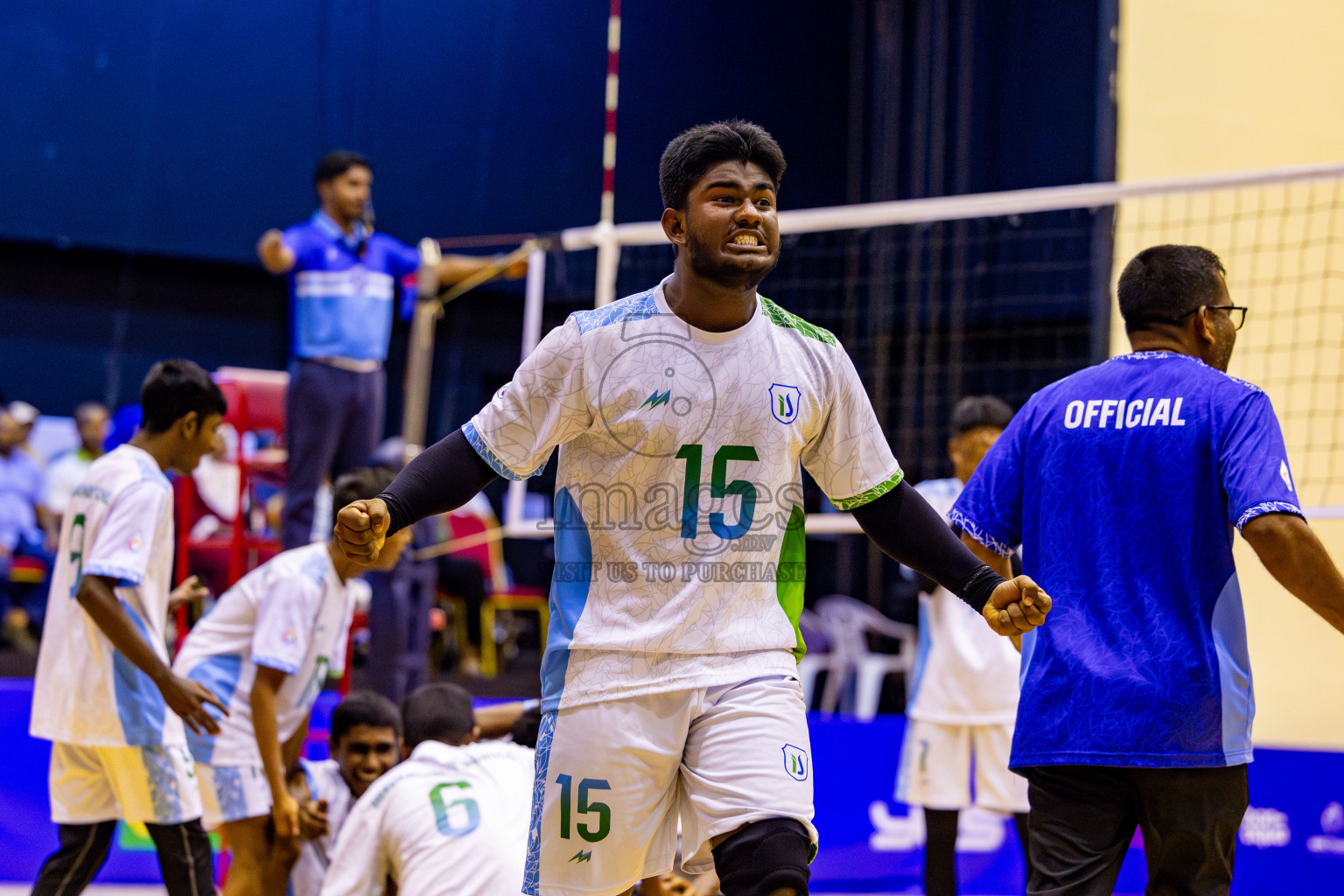 Finals of Interschool Volleyball Tournament 2024 was held in Social Center at Male', Maldives on Friday, 6th December 2024. Photos: Nausham Waheed / images.mv