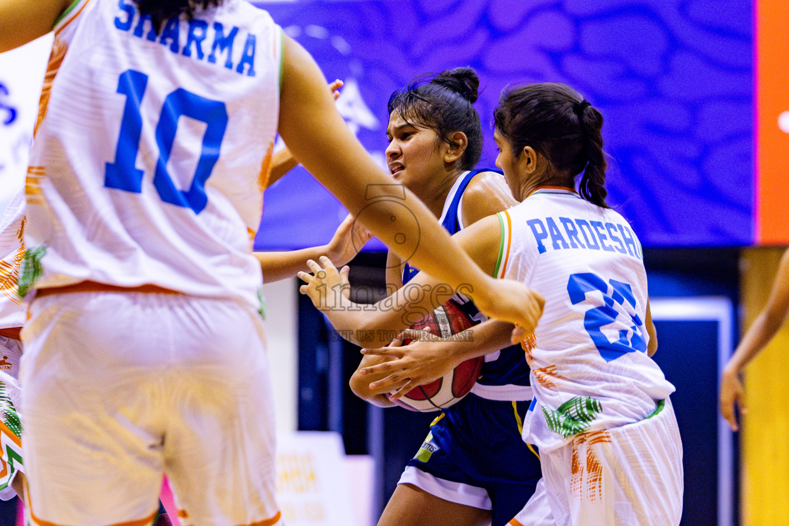 India vs SriLanka in Day 1 of Under 16 Woman's Asian Cup SABA Qualifiers 2025 was held in Social Center, Male', Maldives on 12th June 2025. Photos: Nausham Waheed / images.mv