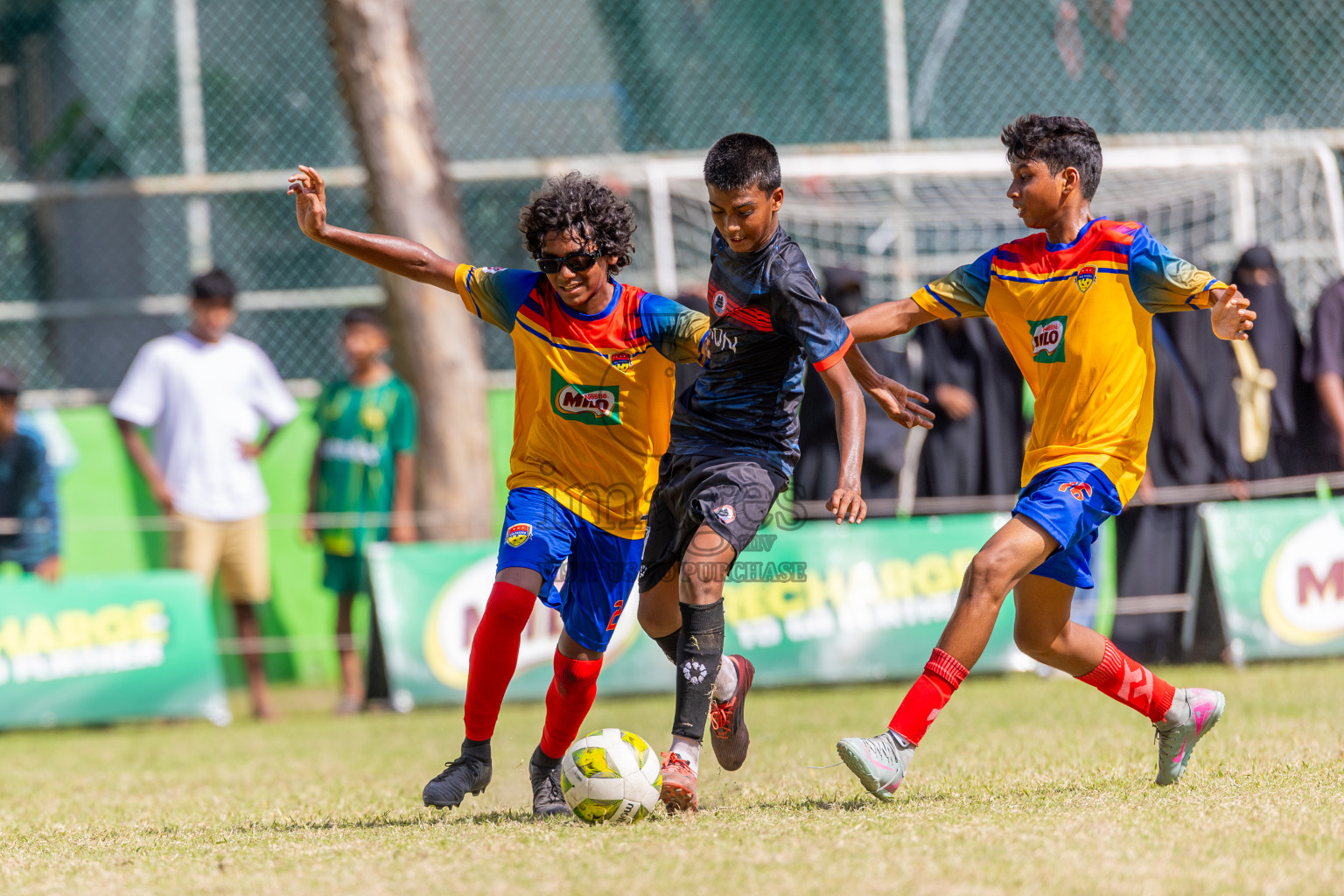 Day 4 of MILO Academy Championship 2025 (U14) was held on Sunday, 2nd November 2025 at Henveiru Football Grounds, Male', Maldives . 
Photos: Ismail Thoriq / images.mv