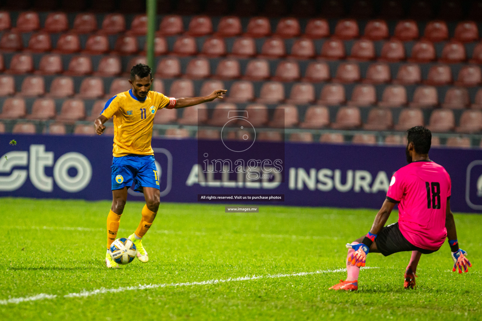 Club Valencia vs United Victory in the President's Cup 2021/2022 held in Male', Maldives on 19 December 2021