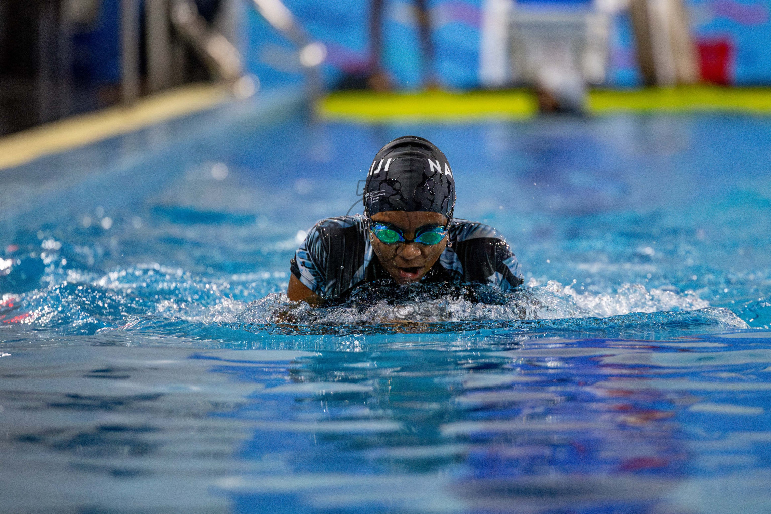 Day 4 of National Swimming Competition 2024 held in Hulhumale', Maldives on Monday, 16th December 2024. 
Photos: Hassan Simah / images.mv