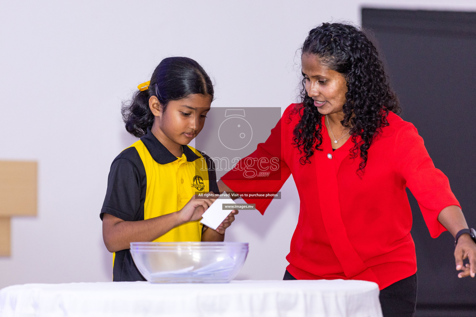 Draw Ceremony of Nestle' Kids Netball Fiesta 2023 held in Salaahudheen School, Hulhumale', Maldives on Monday, 27th November 2023. Photos: Nausham Waheed / images.mv