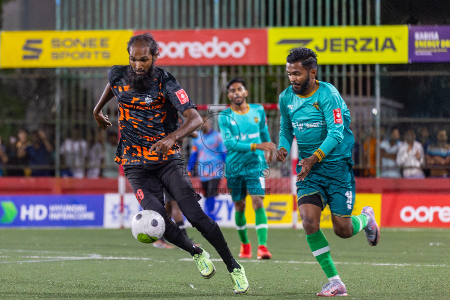 ADh Hangnaameedhoo vs ADh Mandhoo in Day 3 of Golden Futsal Challenge 2024 was held on Thursday, 18th January 2024, in Hulhumale', Maldives Photos: Mohamed Mahfooz Moosa / images.mv