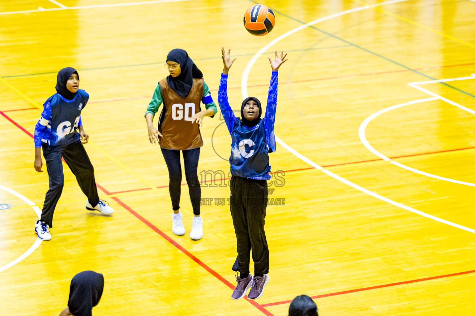 Day 4 of 25th Inter-School Netball Tournament was held in Social Center at Male', Maldives on Monday, 12th August 2024. Photos: Nausham Waheed / images.mv