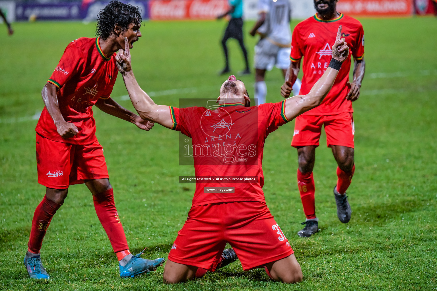 Da Grande vs Club Teenage in Dhivehi Premier League Qualification 22 on 24th Aug 2022, held in National Football Stadium, Male', Maldives Photos: Nausham Waheed / Images.mv