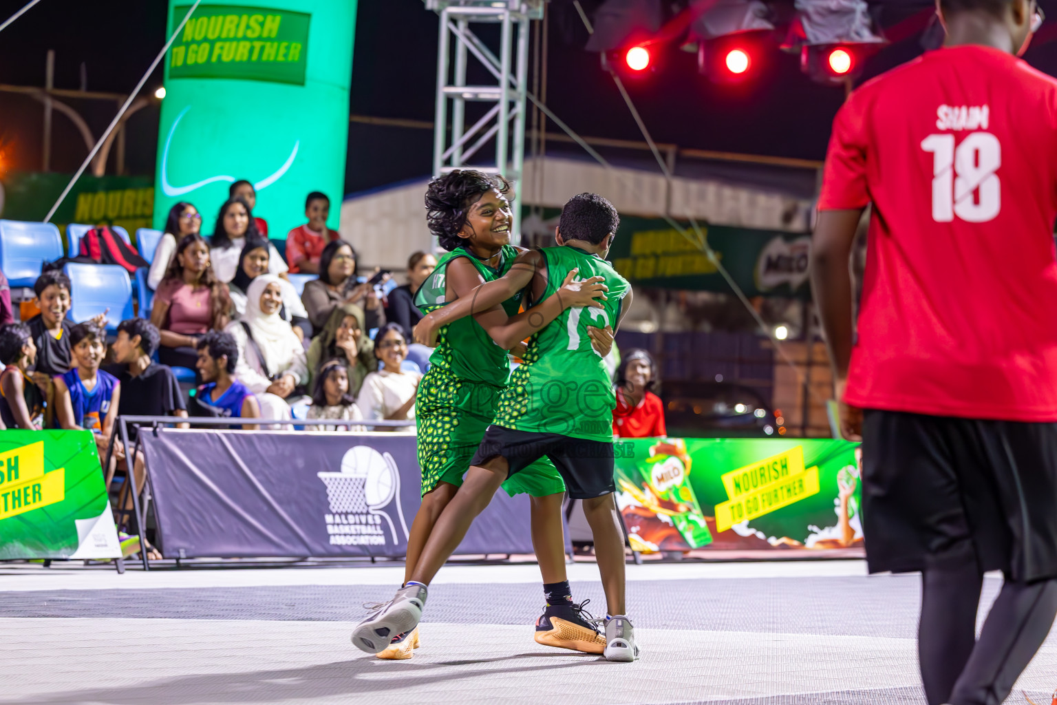 Day 3 of MILO Ramadan 3x3 Challenge 2024 was held in Ekuveni Outdoor Basketball Court at Male', Maldives on Thursday, 14th March 2024.
Photos: Ismail Thoriq / images.mv