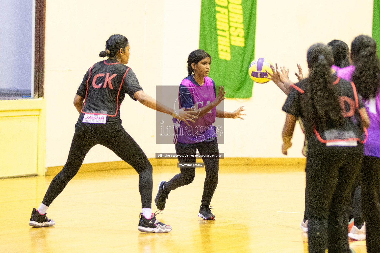 Kulhudhuffushi Youth & R.C vs Shining Star Sports Club in the Semi Finals of Milo National Netball Tournament 2021 held on 3 December 2021 in Male', Maldives, photos by Maanish