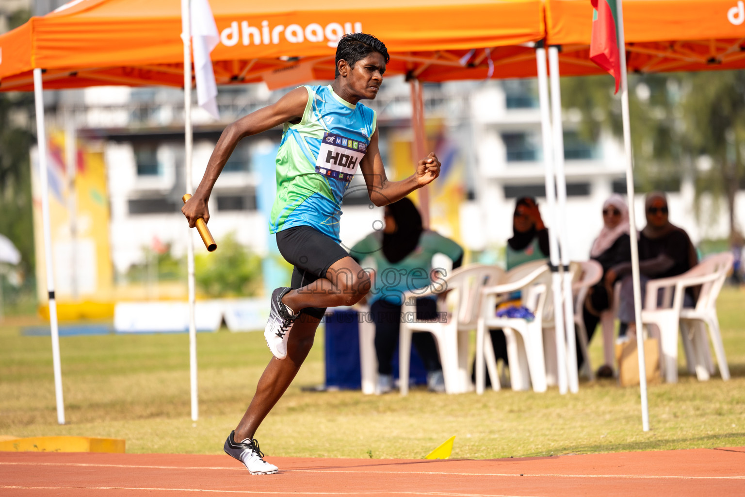 Day 6 of MWSC Interschool Athletics Championships 2024 held in Hulhumale Running Track, Hulhumale, Maldives on Thursday, 14th November 2024. Photos by: Ismail Thoriq / Images.mv