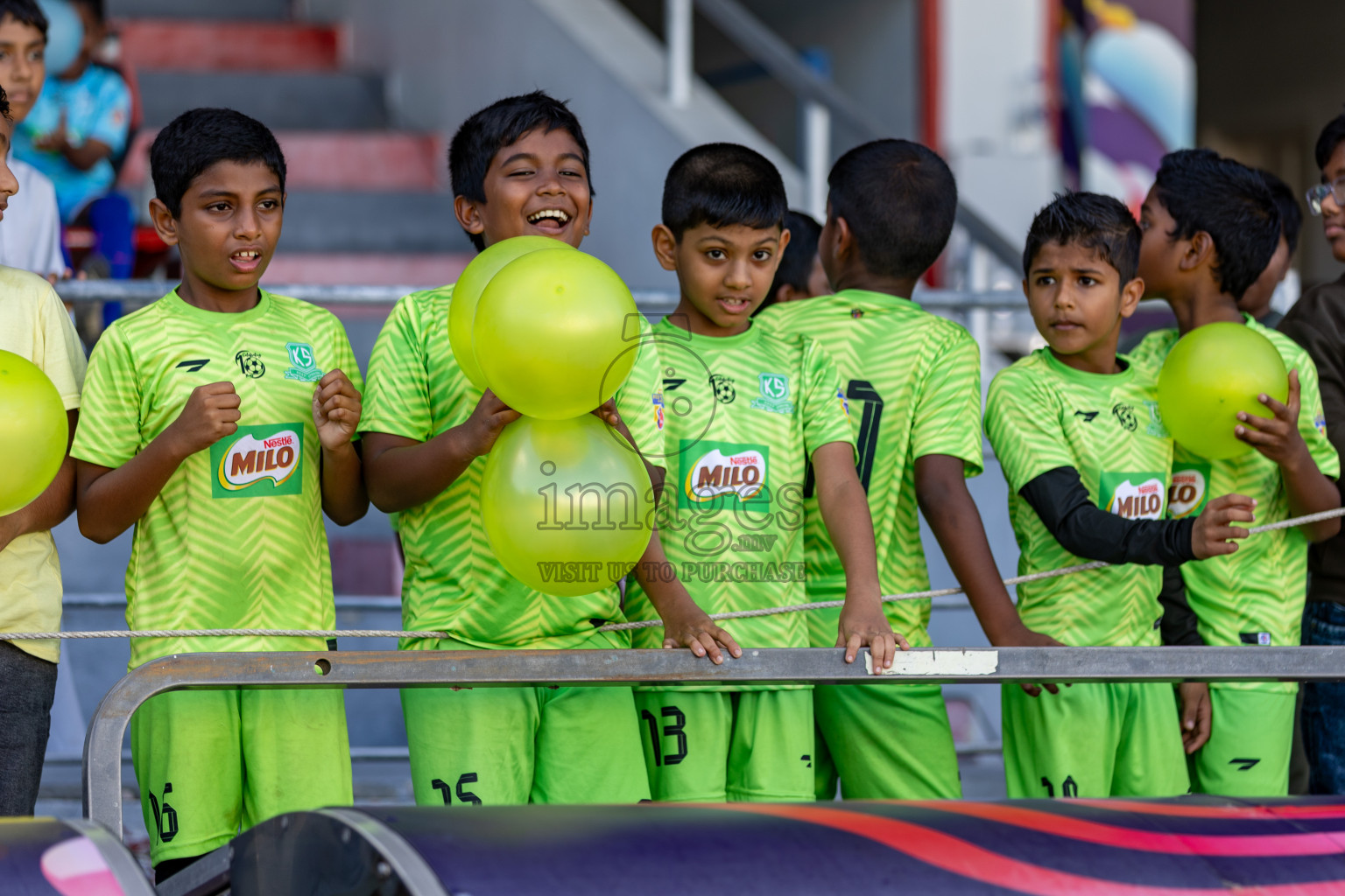 Day 2 of MILO Kids Football Fiesta was held at National Stadium in Male', Maldives on Saturday, 24th February 2024.