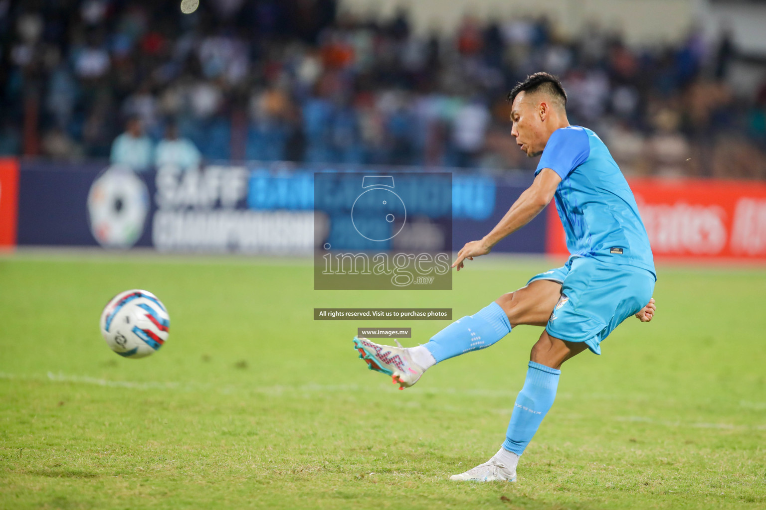 Lebanon vs India in the Semi-final of SAFF Championship 2023 held in Sree Kanteerava Stadium, Bengaluru, India, on Saturday, 1st July 2023. Photos: Hassan Simah / images.mv