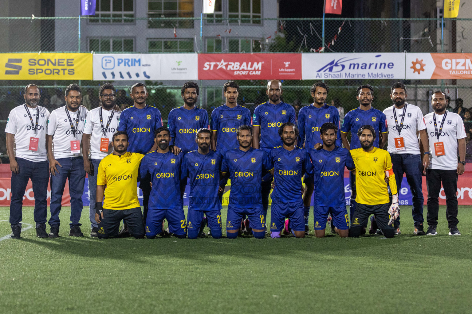 B Eydhafushi vs B Kendhoo in Day 18 of Golden Futsal Challenge 2024 was held on Thursday, 1st February 2024, in Hulhumale', Maldives Photos: Nausham Waheed, / images.mv