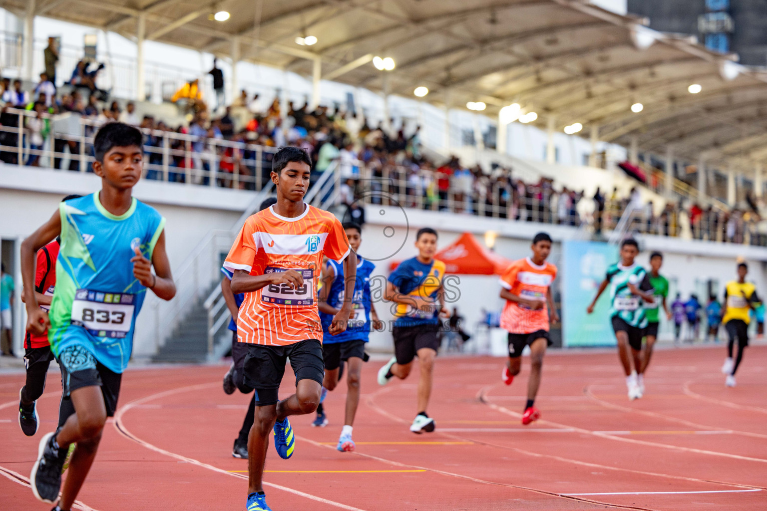 Day 1 of MWSC Interschool Athletics Championships 2024 held in Hulhumale Running Track, Hulhumale, Maldives on Saturday, 9th November 2024. 
Photos by: Hassan Simah / Images.mv