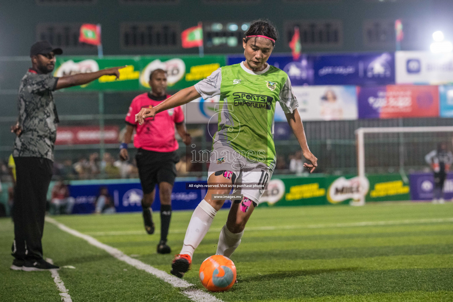 Ports Limited vs WAMCO - in the Finals 18/30 Women's Futsal Fiesta 2021 held in Hulhumale, Maldives on 18 December 2021. Photos by Nausham Waheed & Shuu Abdul Sattar