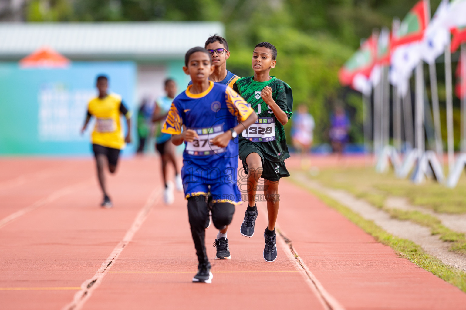 Day 3 of MWSC Interschool Athletics Championships 2024 held in Hulhumale Running Track, Hulhumale, Maldives on Monday, 11th November 2024. 
Photos by: Hassan Simah / Images.mv