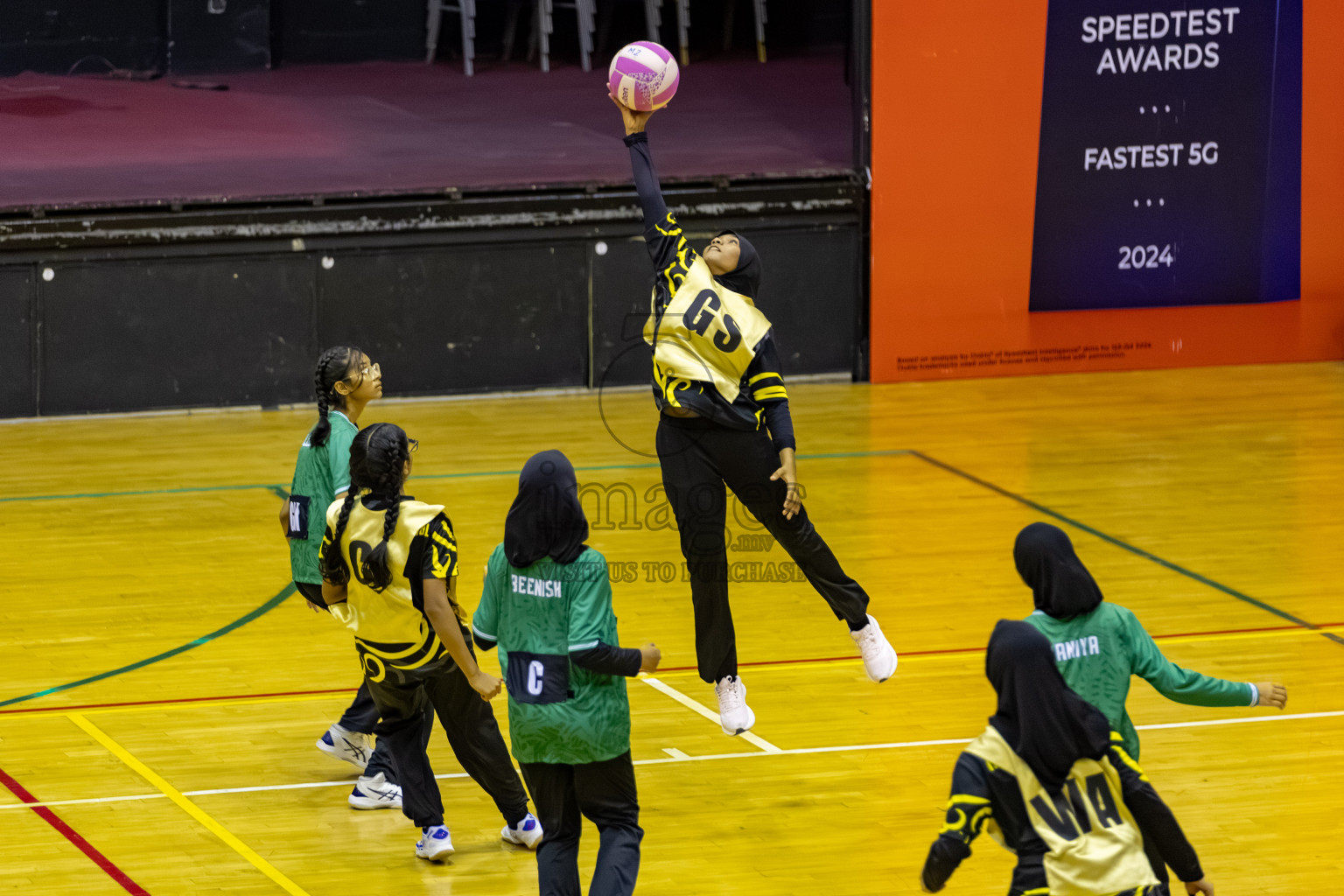 Day 8 of 26th Inter-School Netball Tournament 2025 was held in Social Center Indoor Hall on Sunday, 26th October 2025. Photos: Hassan Simah / images.mv