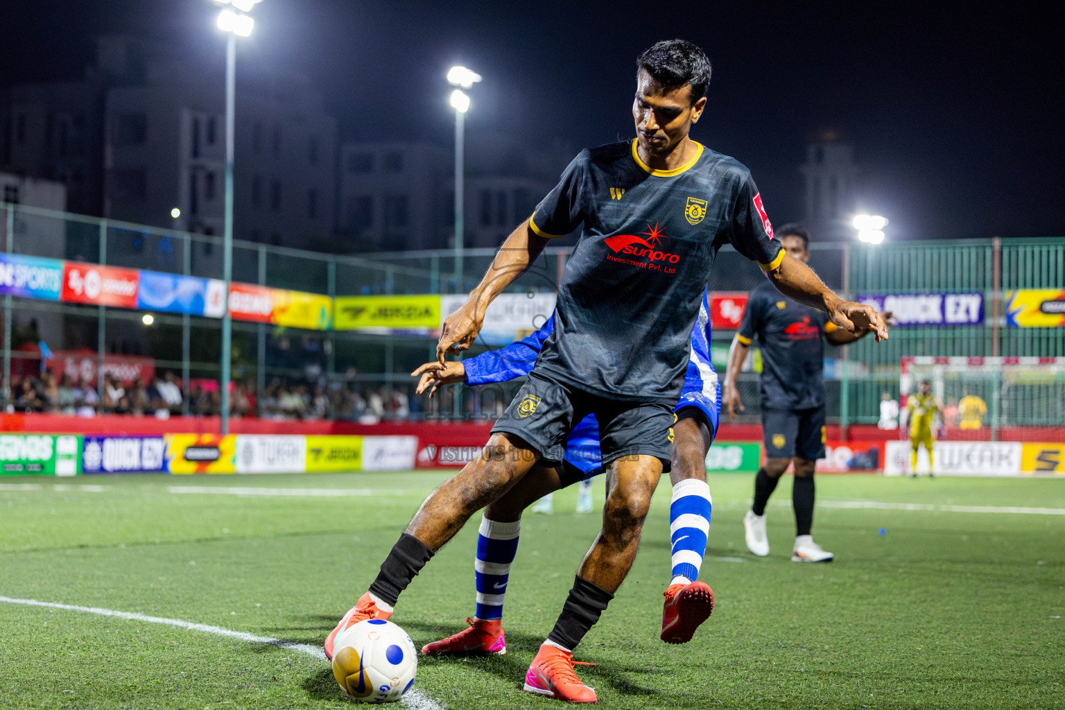 ADh Mandhoo vs AA Mathiveri in zone round Day 30 of Golden Futsal Challenge 2025 was held on Monday , 3rd February 2025, in Hulhumale', Maldives. Photos: Nausham Waheed / images.mv