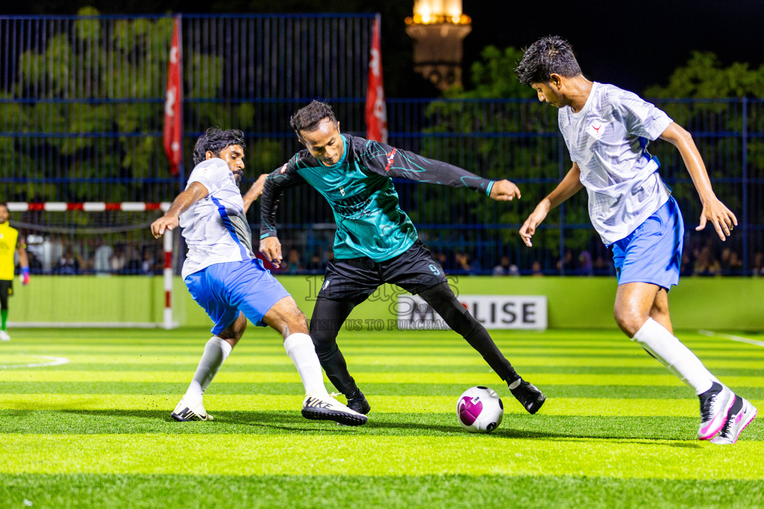 Nala Brothers vs Keawan FC in Day 1 of Eydhafushi Futsal Cup 2024 was held on Monday , 8th April 2024, in B Eydhafushi, Maldives Photos: Nausham Waheed / images.mv