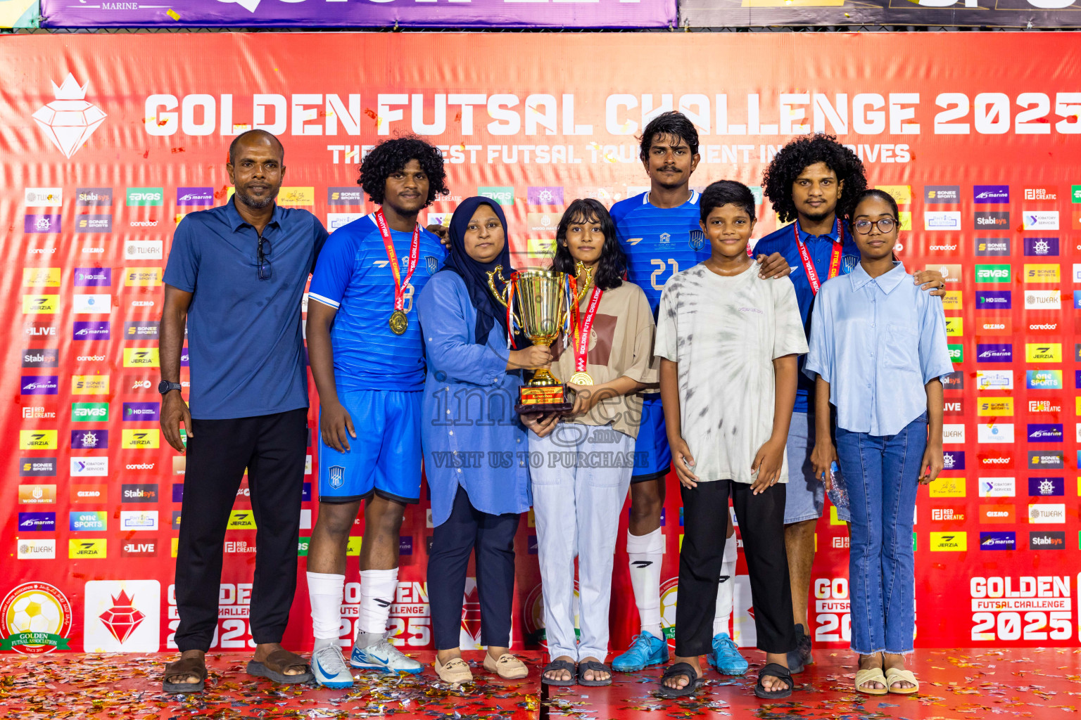 Lh Naifaru vs Lh Kurendhoo in Lhaviyani Atoll Finals Day 26 of Golden Futsal Challenge 2025 was held on Thursday , 30th January 2025, in Hulhumale', Maldives. Photos: Nausham Waheed / images.mv