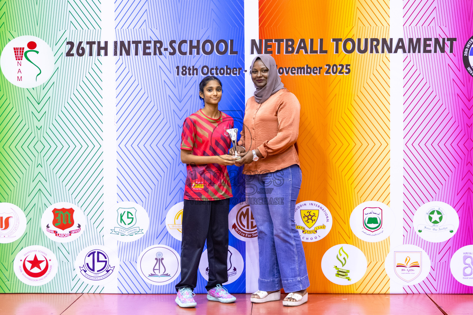 Finals of 26th Inter-School Netball Tournament 2025 was held in Social Center Indoor Hall on Saturday, 8th November 2025. Photos: Mohamed Mahfooz Moosa / images.mv