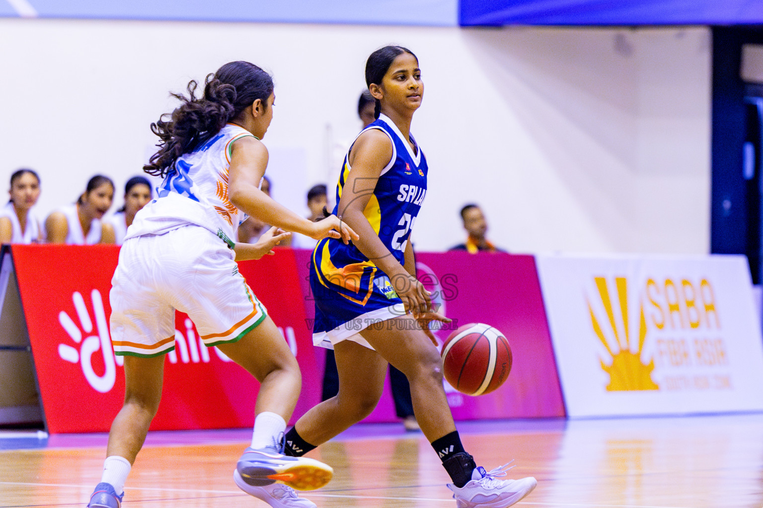 India vs SriLanka in Day 1 of Under 16 Woman's Asian Cup SABA Qualifiers 2025 was held in Social Center, Male', Maldives on 12th June 2025. Photos: Nausham Waheed / images.mv
