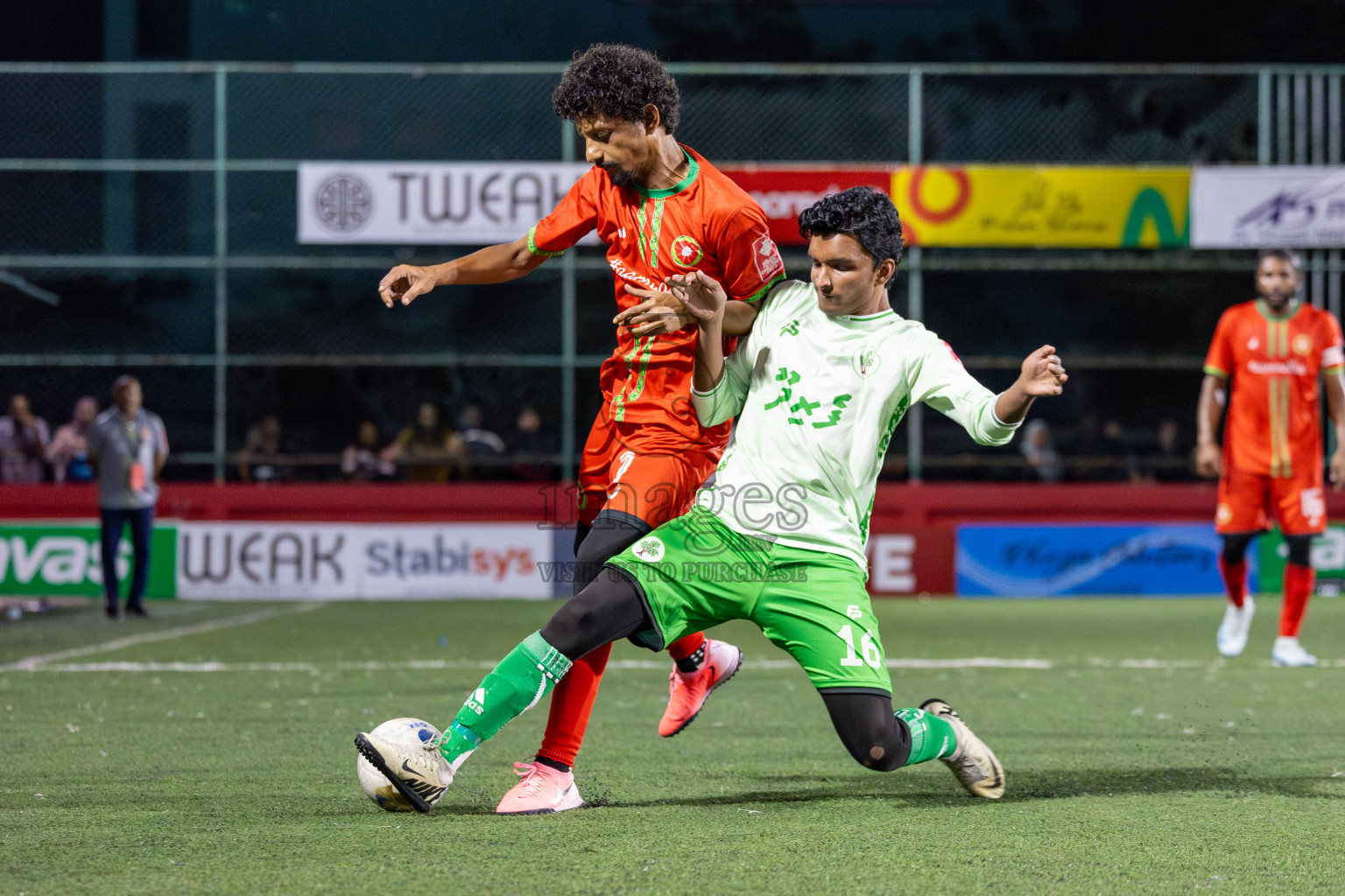 AA Feridhoo vs AA Maalhos in Day 11 of Golden Futsal Challenge 2025 was held on Wednesday, 15th January 2025, in Hulhumale', Maldives Photos: Mohamed Mahfooz Moosa / images.mv