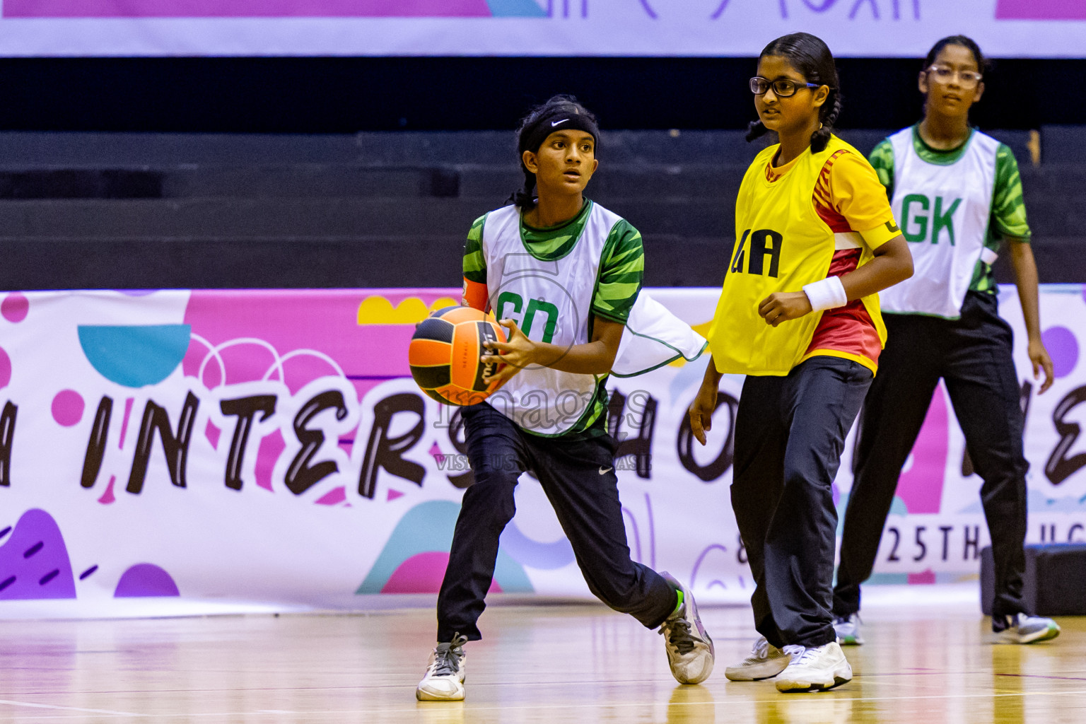 Day 8 of 25th Inter-School Netball Tournament was held in Social Center at Male', Maldives on Sunday, 18th August 2024. Photos: Nausham Waheed / images.mv