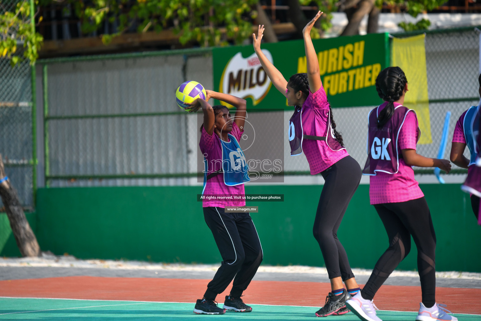 Day 1 of Junior Netball Championship 2022 on 5 March 2022 held in Male', Maldives. Photos by Nausham Waheed.