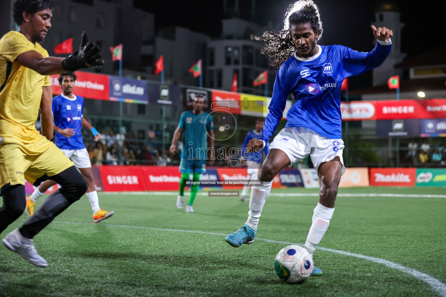 Medianet vs Crossroads Maldives in Club Maldives Cup 2023 held in Hulhumale, Maldives, on Tuesday, 18th July 2023 Photos: Nausham Waheed / images.mv