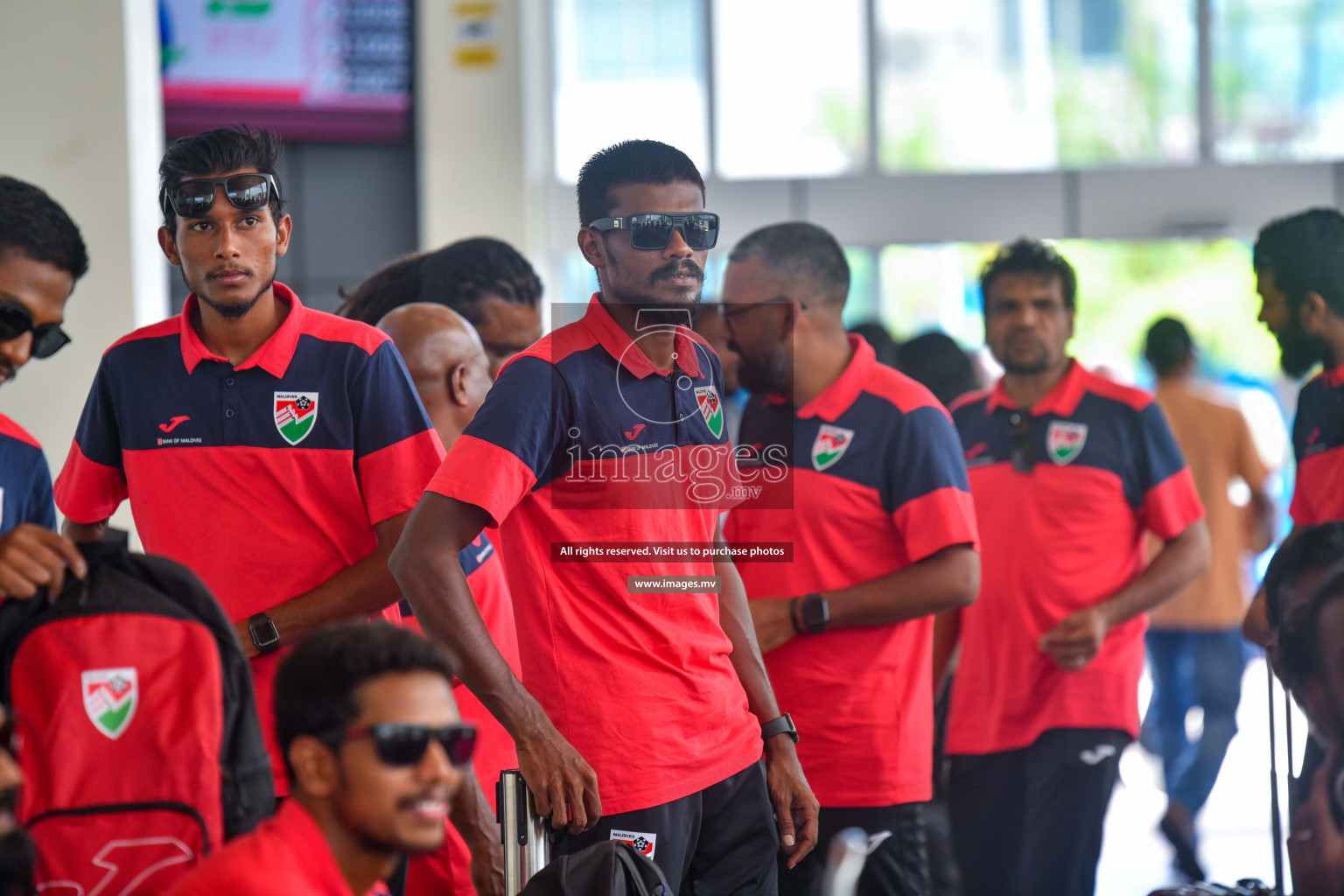 The Senior Men's National Team depart to Japan Training Camp from Maafannu Bus Terminal, Male', Maldives on 5th June 2023 Photos: Nausham Waheed/ Images.mv