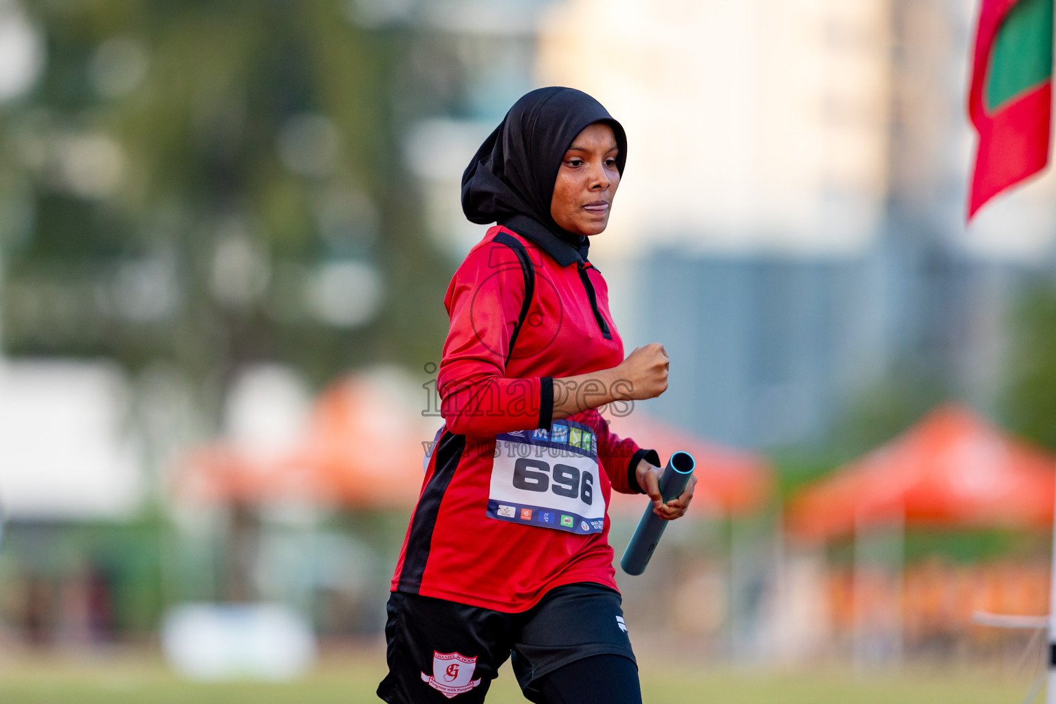 Day 4 of MWSC Interschool Athletics Championships 2024 held in Hulhumale Running Track, Hulhumale, Maldives on Tuesday, 12th November 2024. Photos by: Nausham Waheed / Images.mv