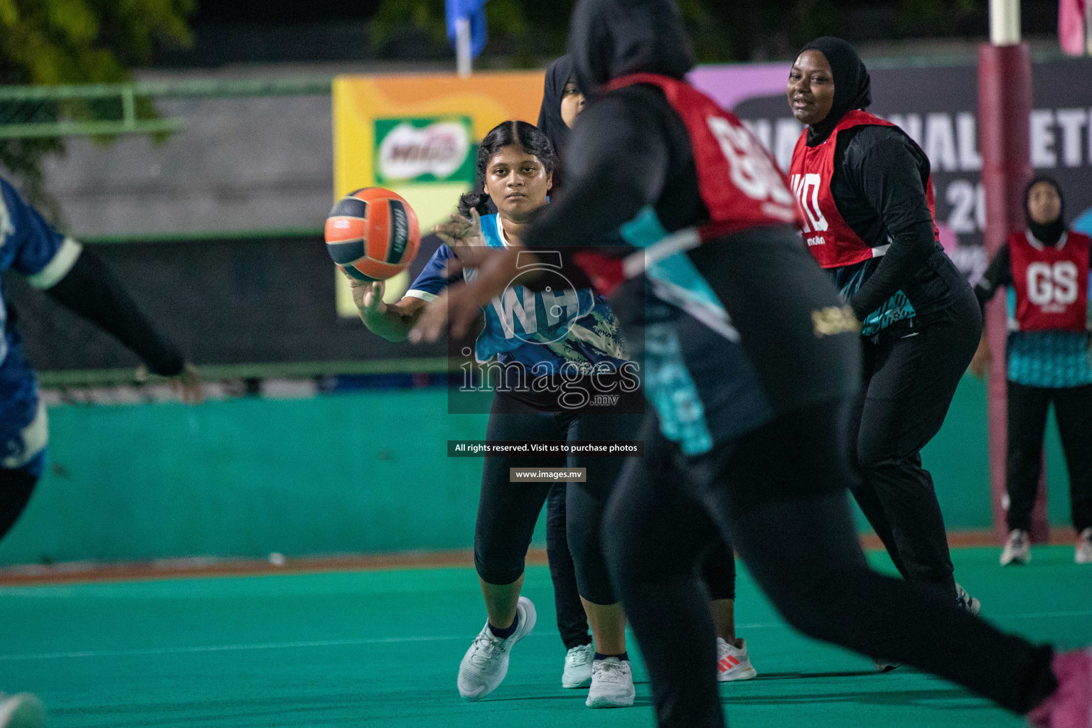 Day 1 of 20th Milo National Netball Tournament 2023, held in Synthetic Netball Court, Male', Maldives on 29th May 2023 Photos: Nausham Waheed/ Images.mv