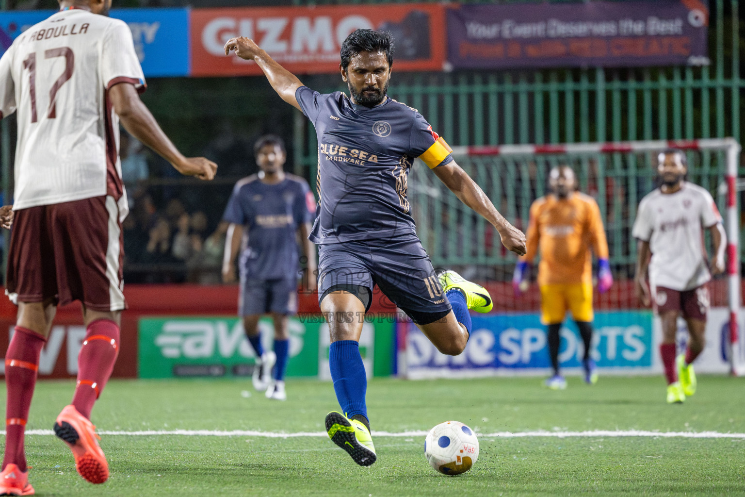 S. Maradhofeydhoo vs S. Hulhudhoo in Day 12 of Golden Futsal Challenge 2025 was held on Thursday, 16th January 2025, in Hulhumale', Maldives Photos: Mohamed Mahfooz Moosa / images.mv