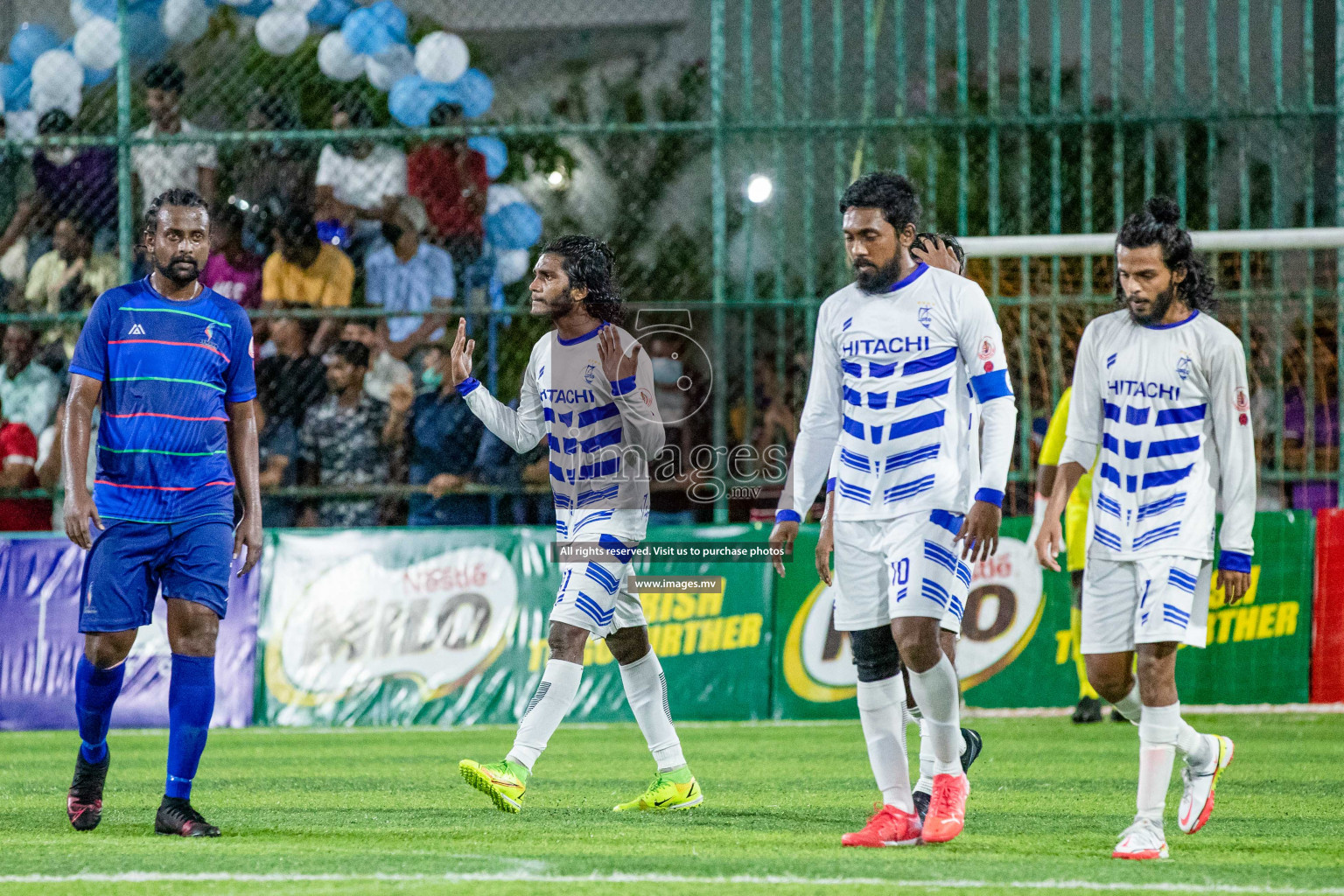 STO RC Vs Team Fenaka in the Quarter Finals of Club Maldives 2021 held in Hulhumale, Maldives on 13 December 2021. Photos: Shu Abdul Sattar / images.mv