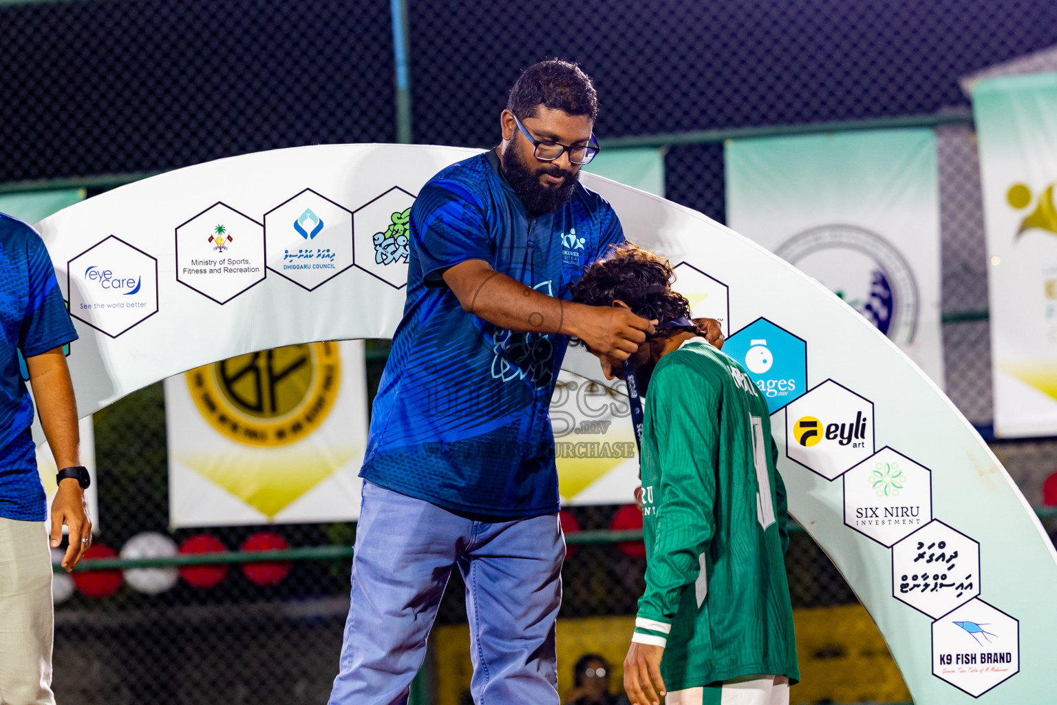 Ifhaams vs Dee Cee Jay SC in Final of Laamehi Dhiggaru Ekuveri Futsal Challenge 2025 was held on Tuesday, 29th July 2025, at Dhiggaru Futsal Ground, Dhiggaru, Maldives Photos: Nausham Waheed  / images.mv