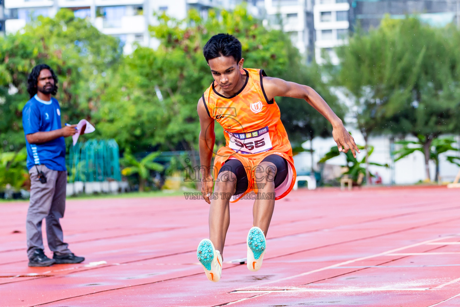 Day 3 of MWSC Interschool Athletics Championships 2024 held in Hulhumale Running Track, Hulhumale, Maldives on Monday, 11th November 2024. Photos by:  Nausham Waheed / Images.mv