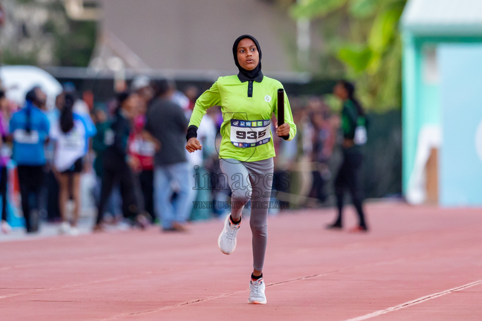 Day 4 of MWSC Interschool Athletics Championships 2024 held in Hulhumale Running Track, Hulhumale, Maldives on Tuesday, 12th November 2024. Photos by: Nausham Waheed / Images.mv