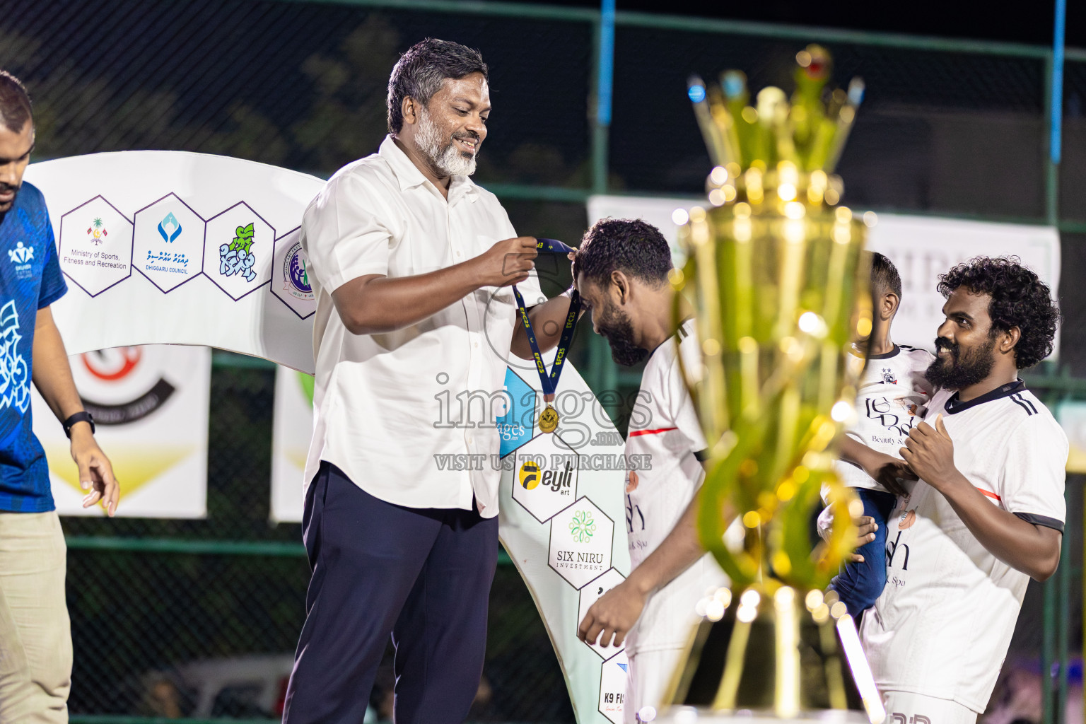 Ifhaams vs Dee Cee Jay SC in Final of Laamehi Dhiggaru Ekuveri Futsal Challenge 2025 was held on Tuesday, 29th July 2025, at Dhiggaru Futsal Ground, Dhiggaru, Maldives Photos: Areef Adam / images.mv