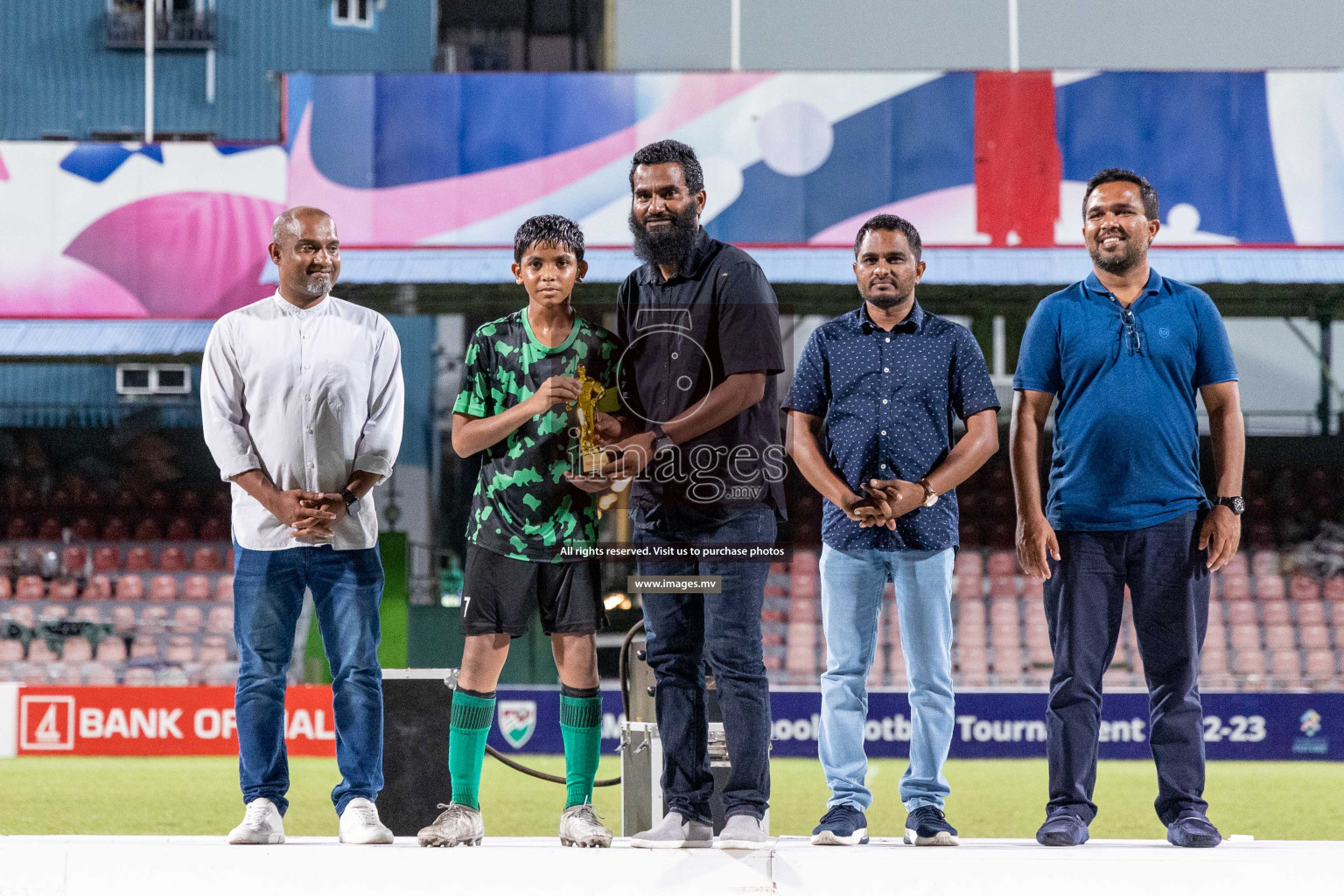 Kalaafaanu School vs Ahmadhiyya International School in the Final of FAM U13 Inter School Football Tournament 2022/23 was held in National Football Stadium on Sunday, 11th June 2023.  Photos: Ismail Thoriq / images.mv