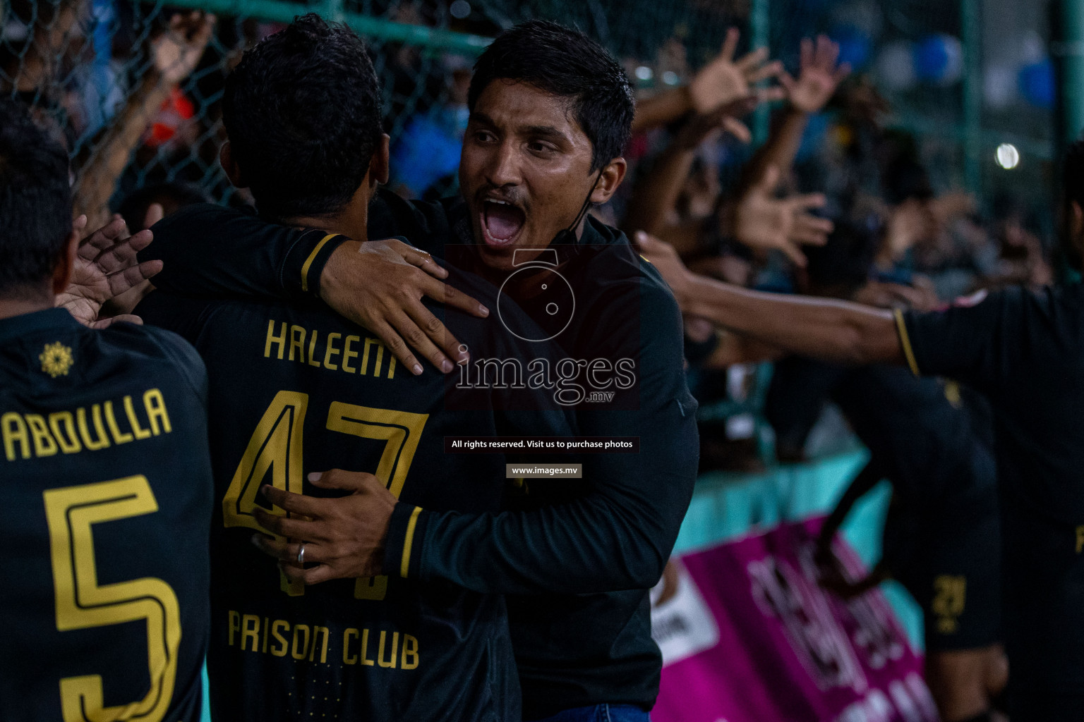 Prison Club vs MACL in the Quarter Finals of Club Maldives 2021 held at Hulhumale;, on 12th December 2021 Photos: Ismail Thoriq / images.mv