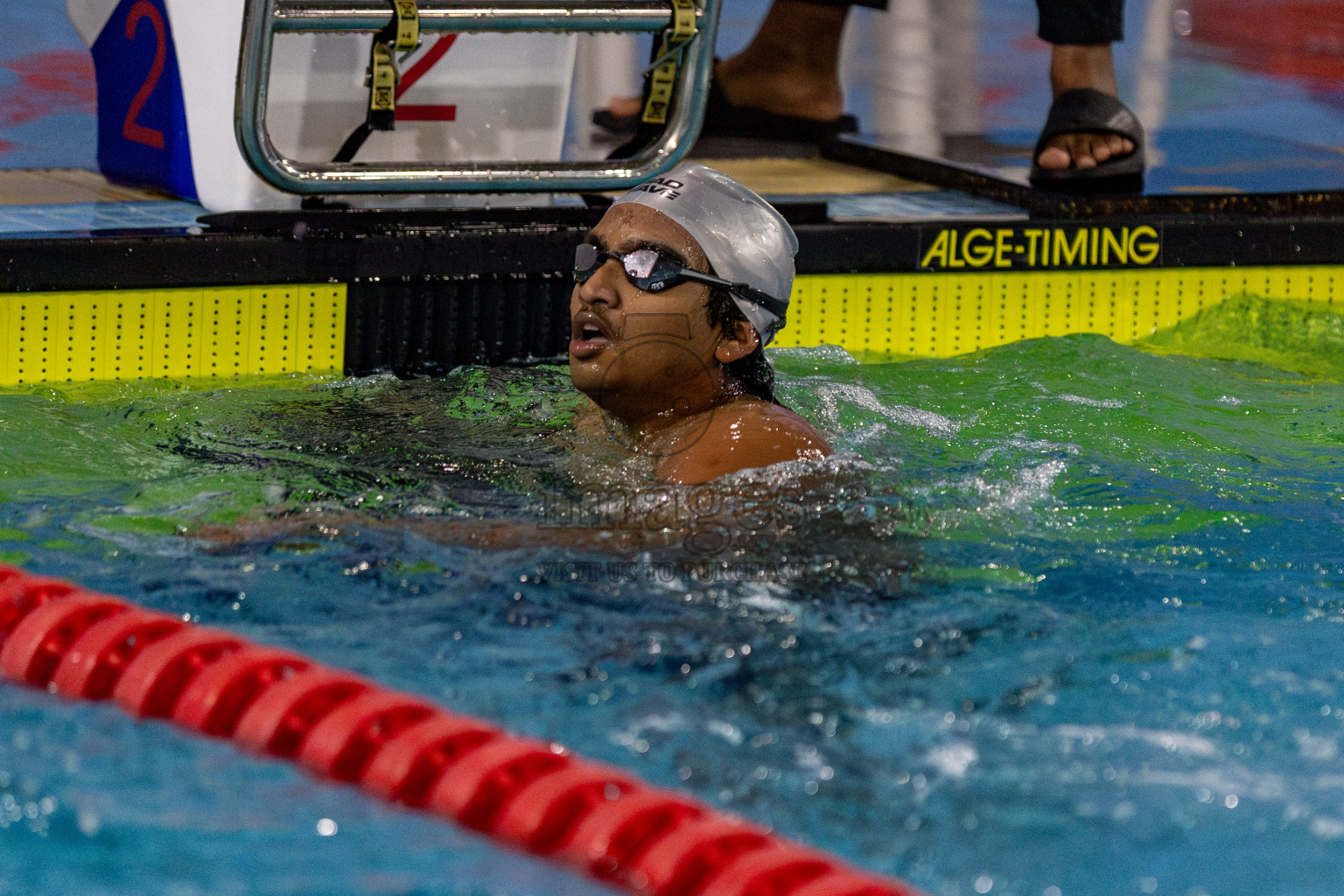 Day 2 of National Swimming Competition 2024 held in Hulhumale', Maldives on Saturday, 14th December 2024. Photos: Hassan Simah / images.mv