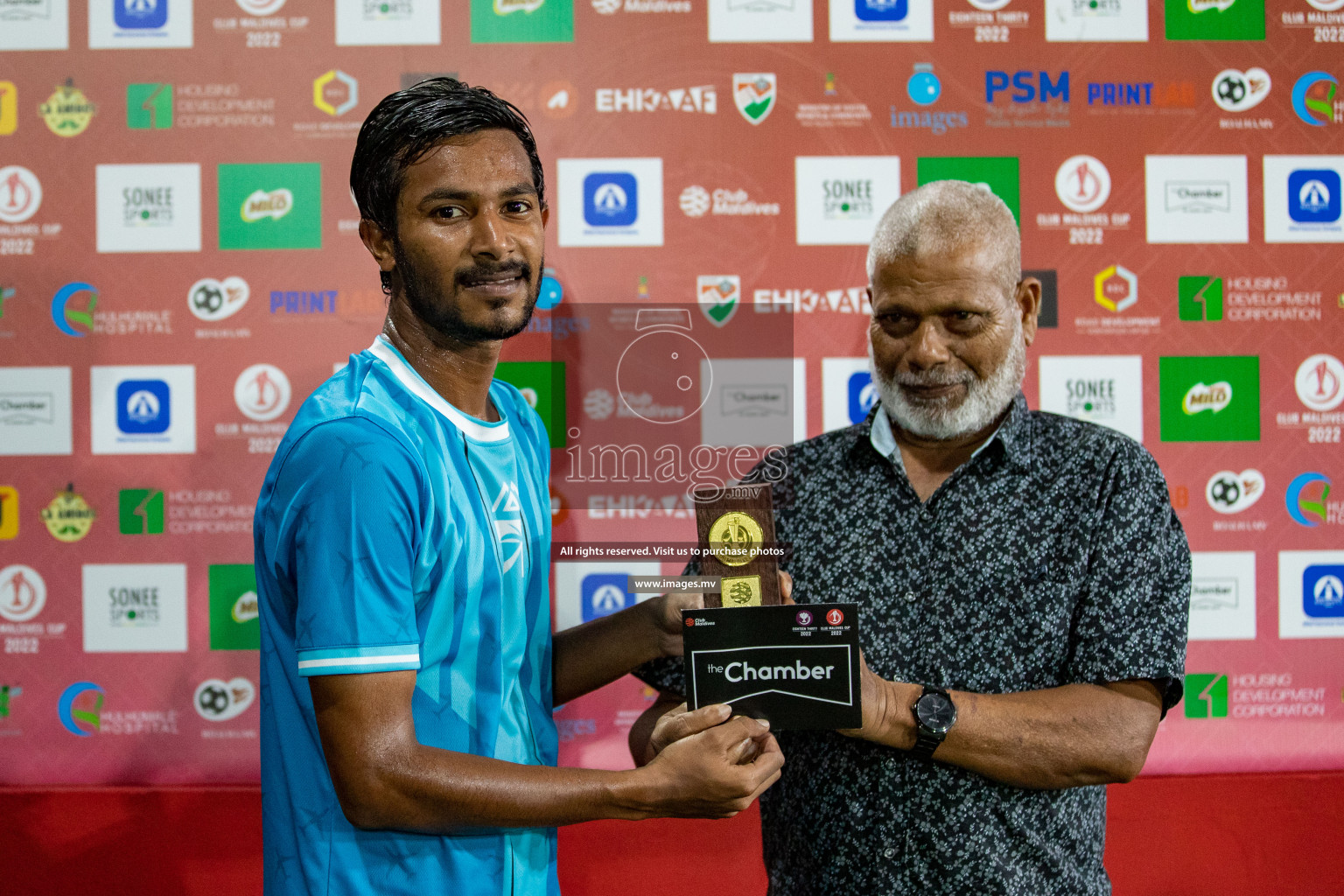 MACL vs Team DJA in Club Maldives Cup 2022 was held in Hulhumale', Maldives on Tuesday, 18th October 2022. Photos: Hassan Simah/ images.mv