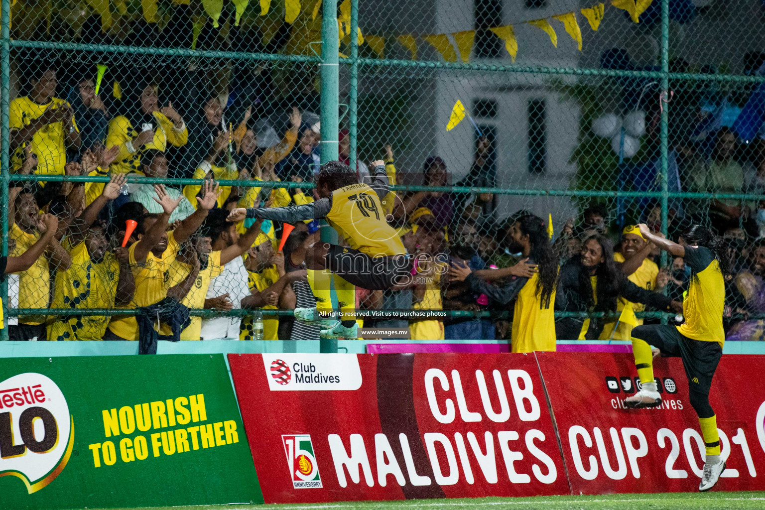 Team MPL vs Team RRC in the Quarter Finals of Club Maldives 2021 held at Hulhumale'; on 13th December 2021 Photos:Shu Abdul Sattar / images/mv