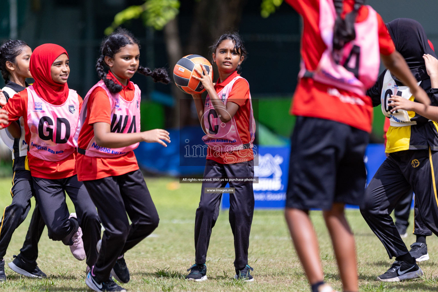 Day 1 of Nestle' Kids Netball Fiesta 2023 held in Henveyru Stadium, Male', Maldives on Thursday, 30th November 2023. Photos by Nausham Waheed / Images.mv