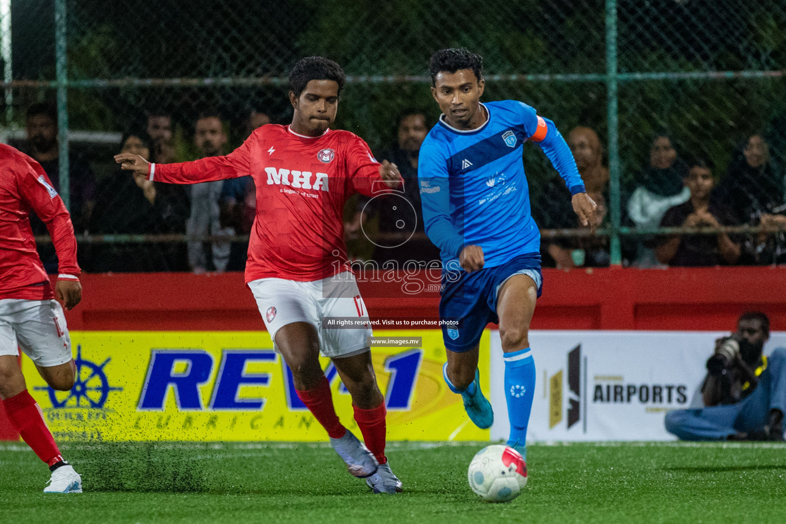 Sh. Milandhoo vs Sh. Maroshi in Day 2 of Golden Futsal Challenge 2023 on 06 February 2023 in Hulhumale, Male, Maldives