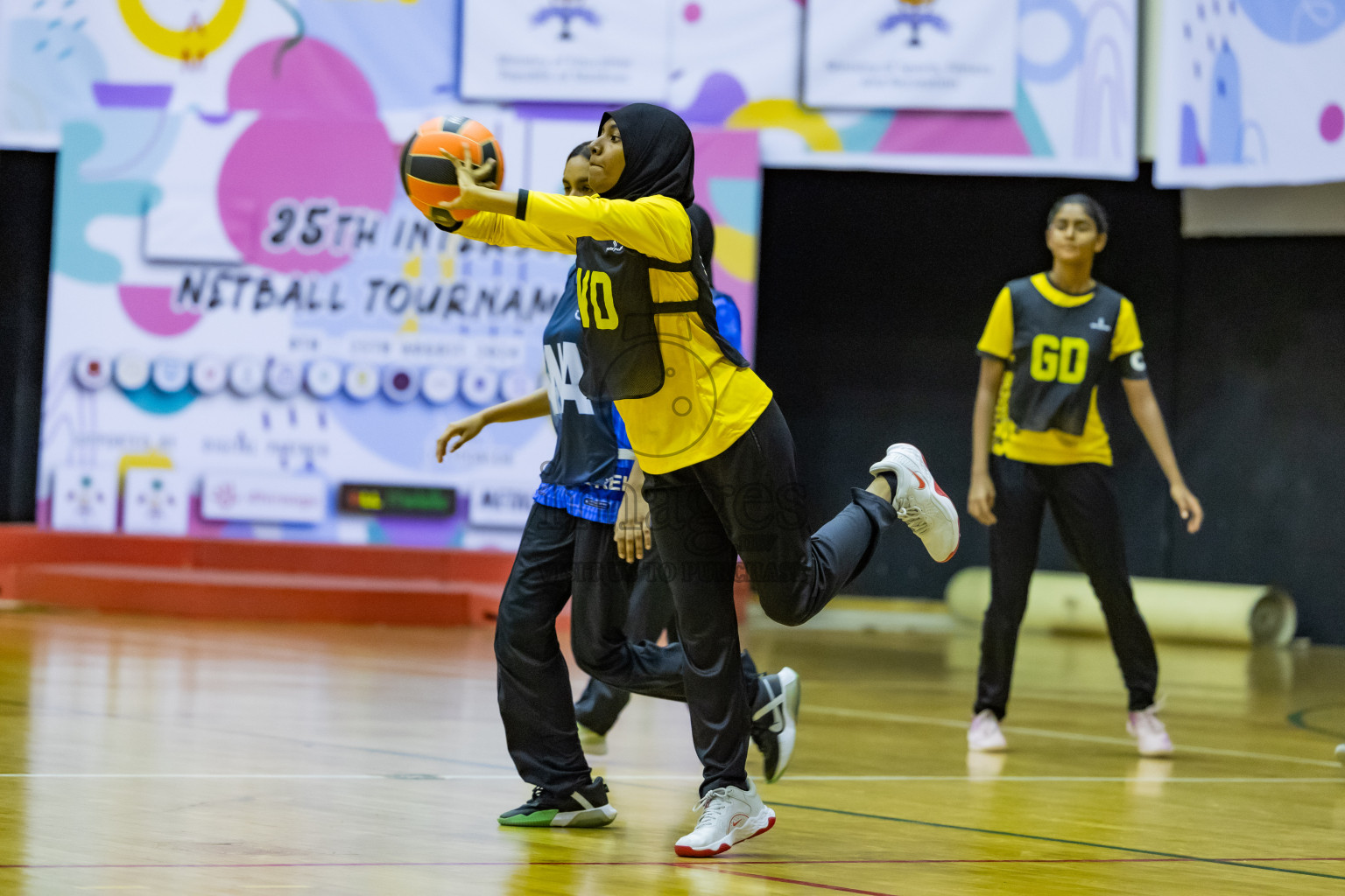 Day 12 of 25th Inter-School Netball Tournament was held in Social Center at Male', Maldives on Thursday, 22nd August 2024.