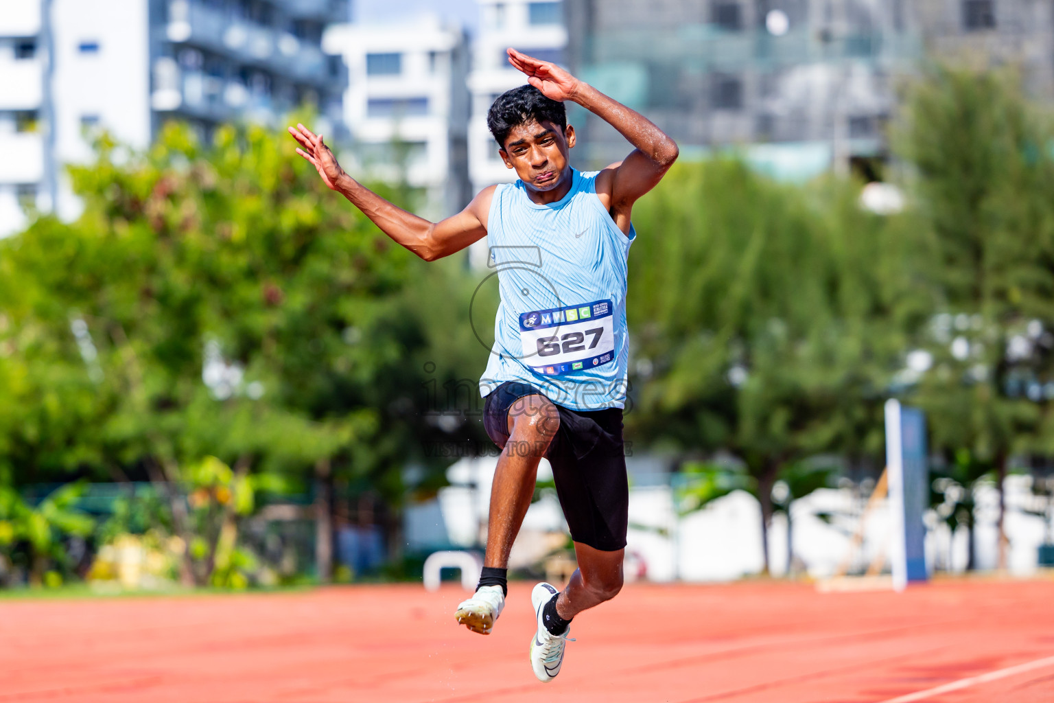 Day 3 of MWSC Interschool Athletics Championships 2024 held in Hulhumale Running Track, Hulhumale, Maldives on Monday, 11th November 2024. Photos by:  Nausham Waheed / Images.mv