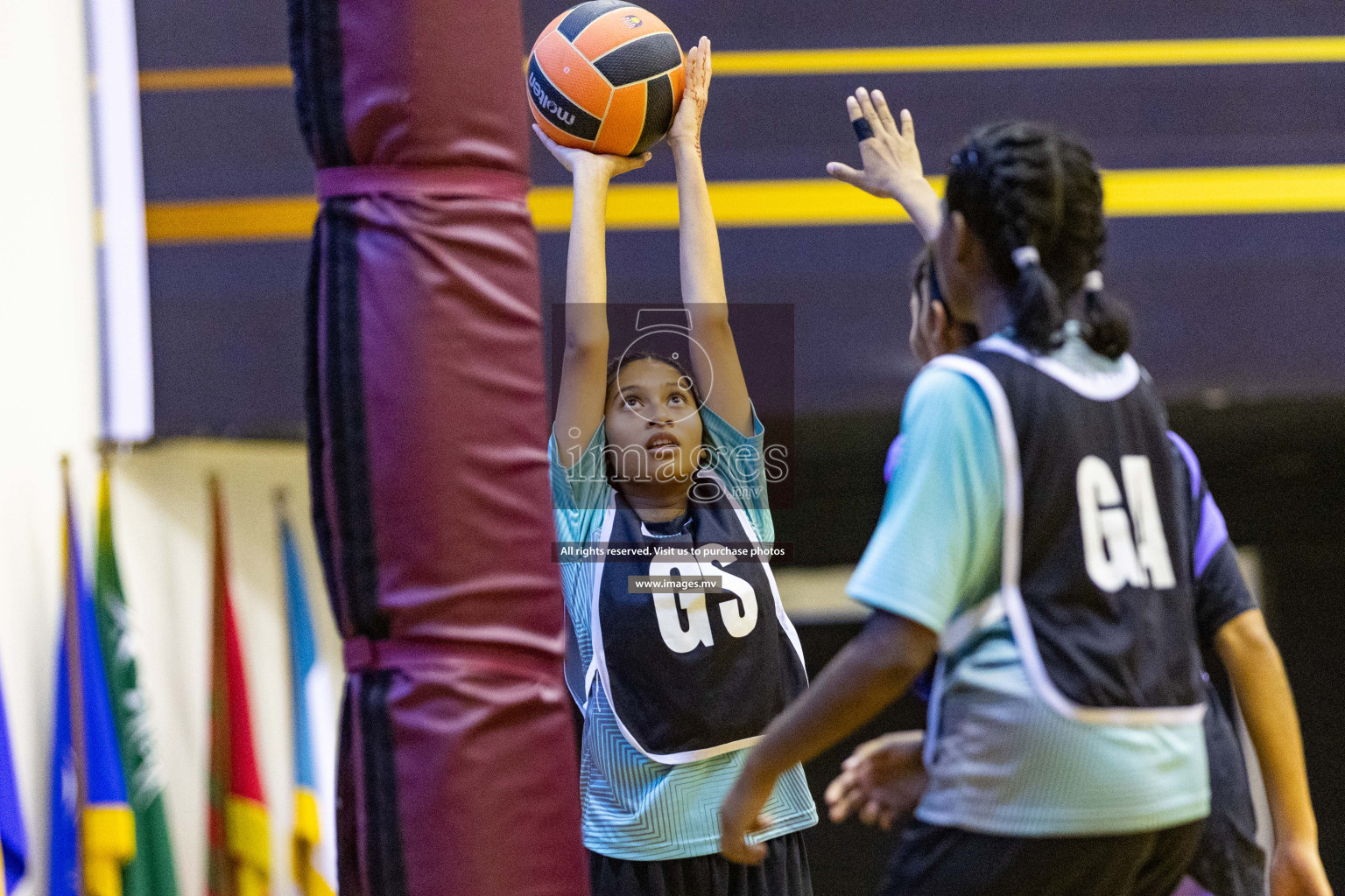 Day 11 of 24th Interschool Netball Tournament 2023 was held in Social Center, Male', Maldives on 6th November 2023. Photos: Nausham Waheed / images.mv