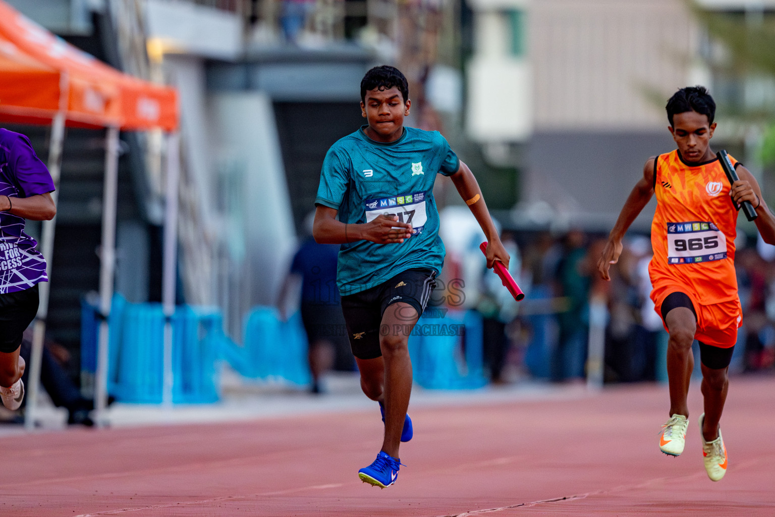 Day 4 of MWSC Interschool Athletics Championships 2024 held in Hulhumale Running Track, Hulhumale, Maldives on Tuesday, 12th November 2024. Photos by: Nausham Waheed / Images.mv