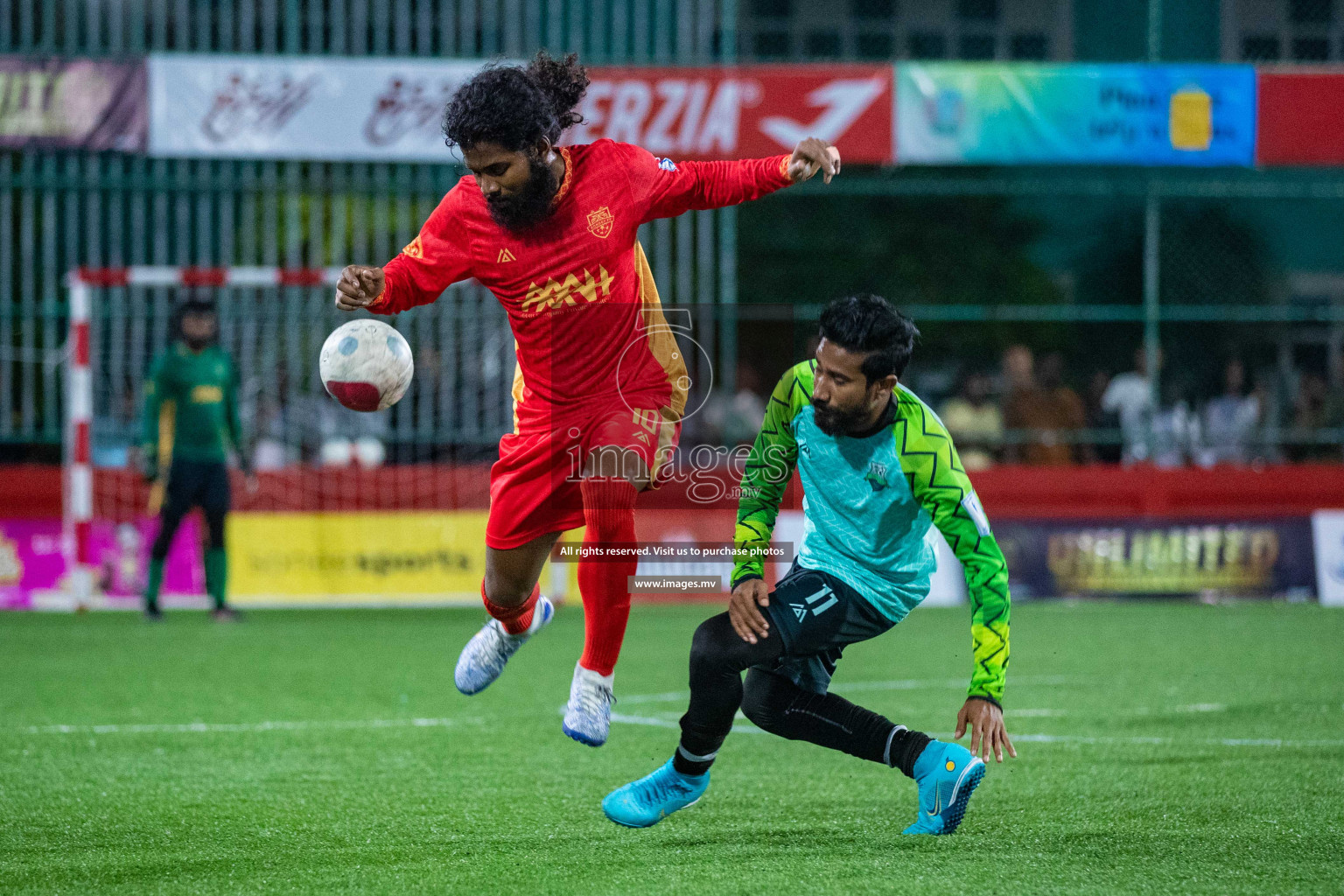 GA. Kondey vs GA. Dhaandhoo in Day 7 of Golden Futsal Challenge 2023 on 11 February 2023 in Hulhumale, Male, Maldives